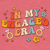 In My Engaged Era Groovy Bride Bachelorette Party Garment-Dyed Sweatshirt