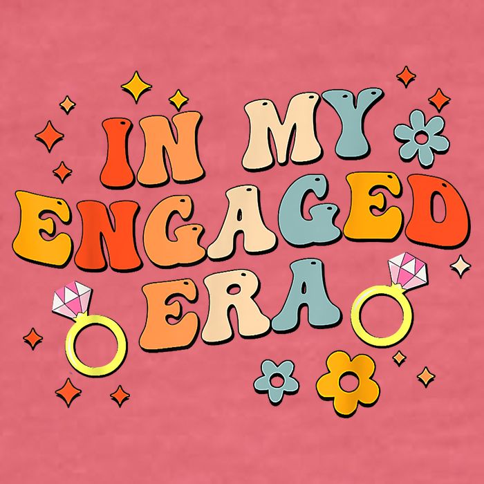 In My Engaged Era Groovy Bride Bachelorette Party Garment-Dyed Sweatshirt
