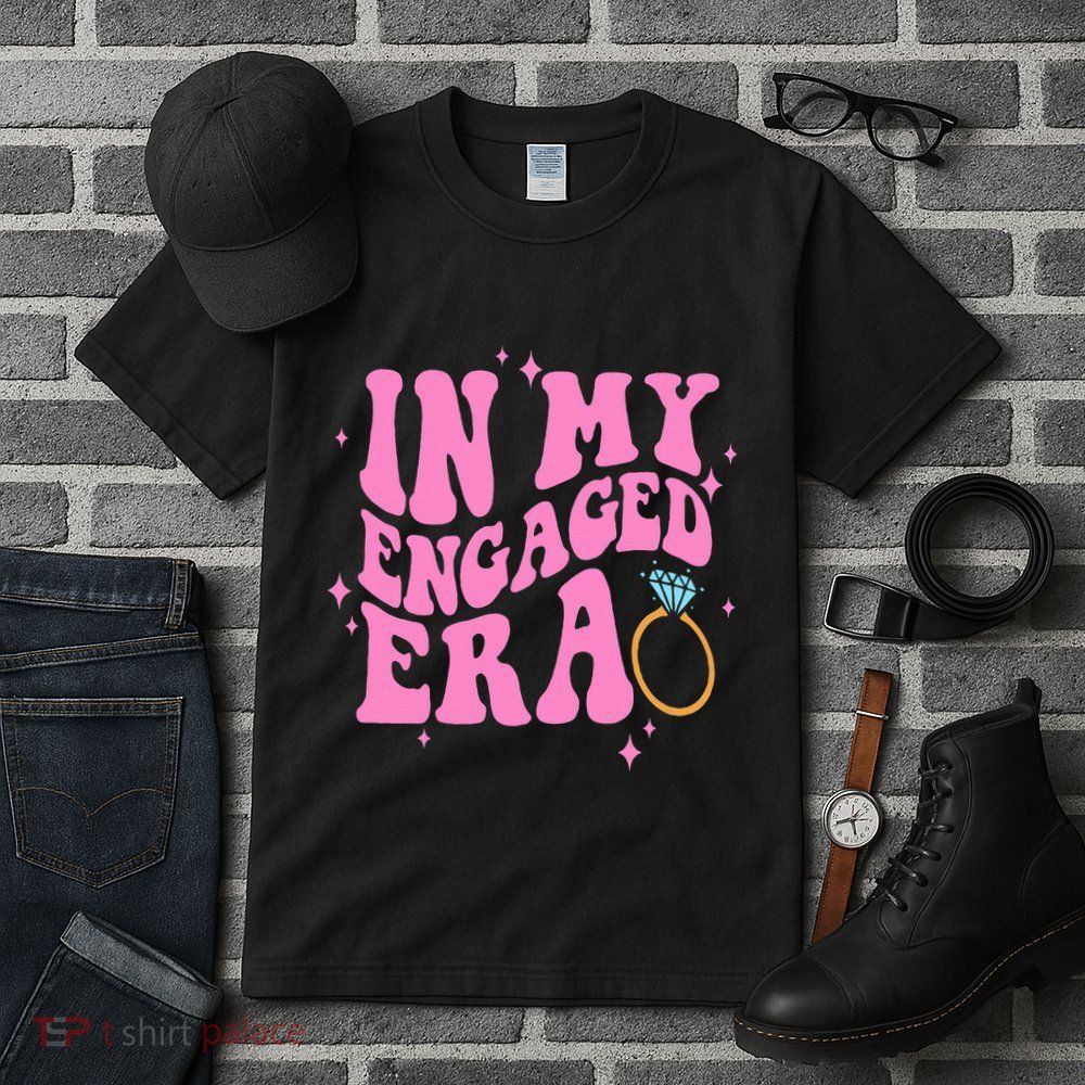 In My Engaged Era Groovy Bride Bachelorette Party Tall T-Shirt