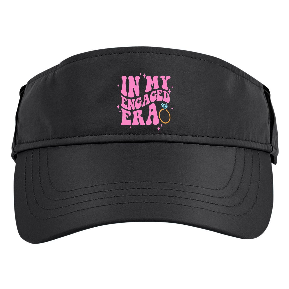 In My Engaged Era Groovy Bride Bachelorette Party Adult Drive Performance Visor