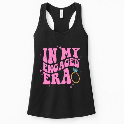 In My Engaged Era Groovy Bride Bachelorette Party Womens Tank Top
