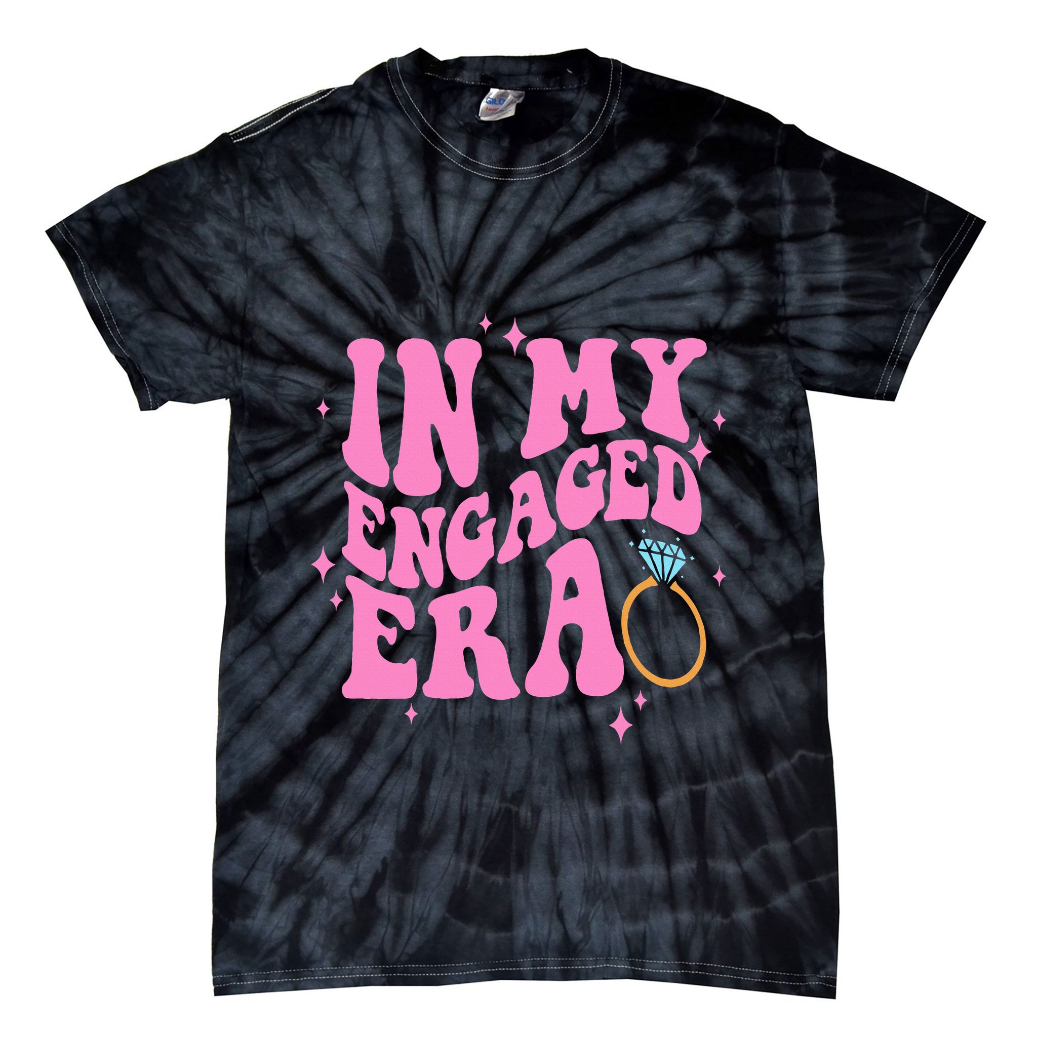 In My Engaged Era Groovy Bride Bachelorette Party Tie-Dye T-Shirt