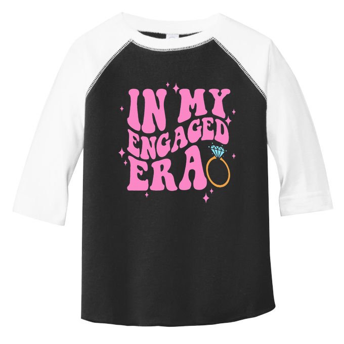 In My Engaged Era Groovy Bride Bachelorette Party Toddler Fine Jersey T-Shirt