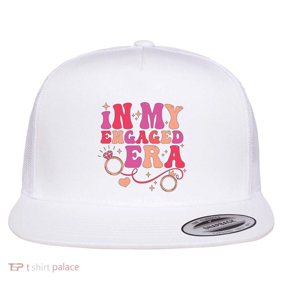 In My Engaged Era Flat Bill Trucker Hat