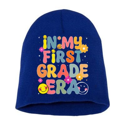 In My First Grade Era Back To School 1st Grade Teacher Team Short Acrylic Beanie