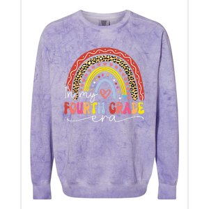 In My Fourth Grade Era Back To School First Day Rainbow Colorblast Crewneck Sweatshirt