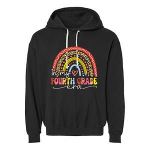 In My Fourth Grade Era Back To School First Day Rainbow Garment-Dyed Fleece Hoodie