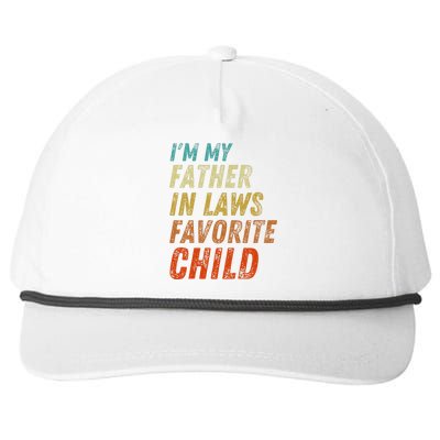 I'm My Father In Laws Favorite Child Father's Day Snapback Five-Panel Rope Hat