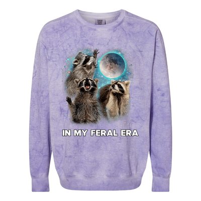 In My Feral Era Raccoon Colorblast Crewneck Sweatshirt