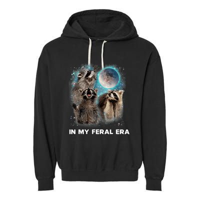 In My Feral Era Raccoon Garment-Dyed Fleece Hoodie