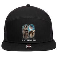 In My Feral Era Raccoon 7 Panel Mesh Trucker Snapback Hat