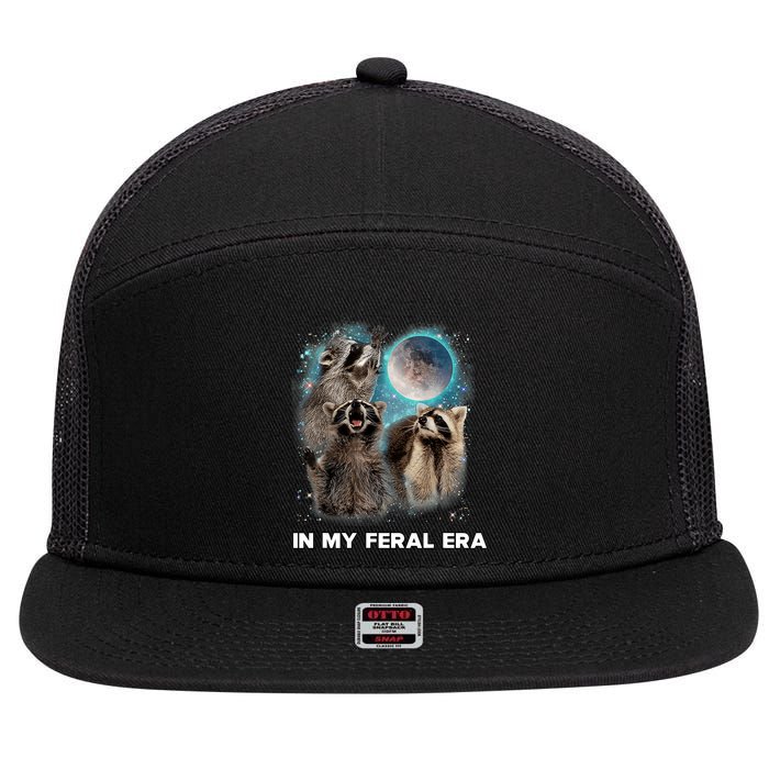 In My Feral Era Raccoon 7 Panel Mesh Trucker Snapback Hat
