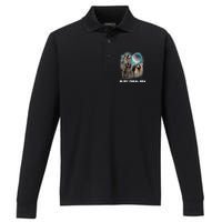 In My Feral Era Raccoon Performance Long Sleeve Polo