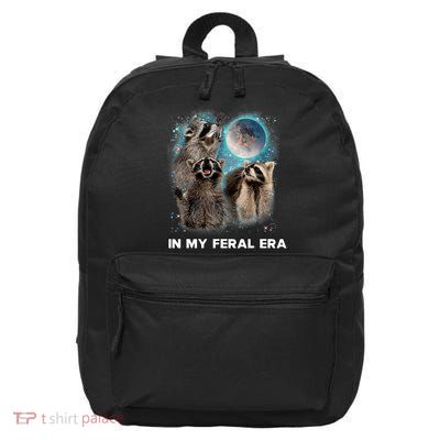 In My Feral Era Raccoon 16 in Basic Backpack