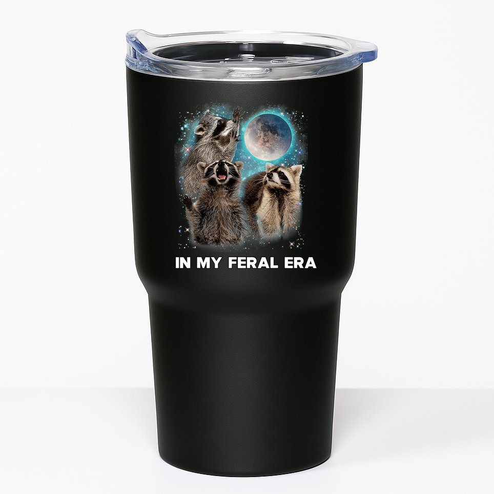 In My Feral Era Raccoon Tumbler