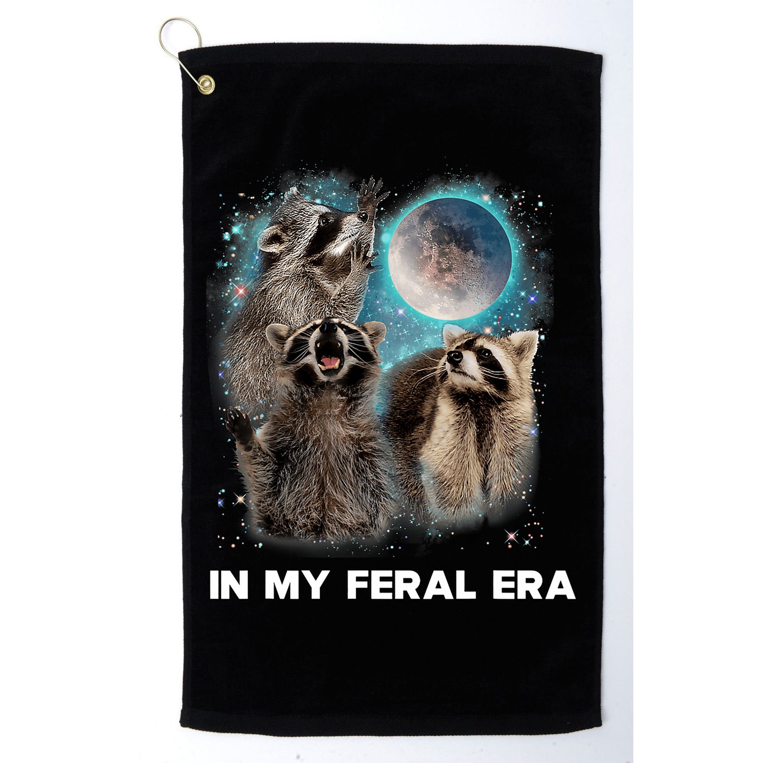 In My Feral Era Raccoon Golf Towel