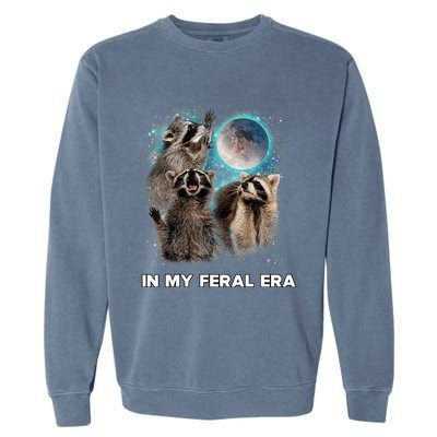 In My Feral Era Raccoon Garment-Dyed Sweatshirt