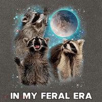 In My Feral Era Raccoon Cotton Canvas Backpack