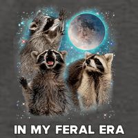 In My Feral Era Raccoon Vector Backpack
