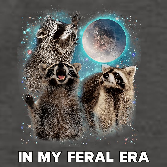 In My Feral Era Raccoon Vector Backpack