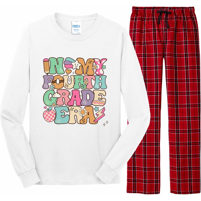 In My Fourth Grade Era Back To School Retro Groovy 4th Grade Long Sleeve Pajama Set