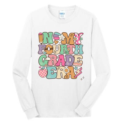 In My Fourth Grade Era Back To School Retro Groovy 4th Grade Tall Long Sleeve T-Shirt