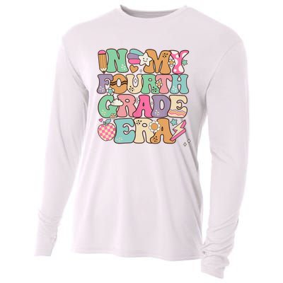 In My Fourth Grade Era Back To School Retro Groovy 4th Grade Cooling Performance Long Sleeve Crew