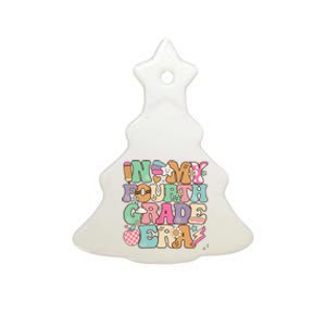 In My Fourth Grade Era Back To School Retro Groovy 4th Grade Ceramic Tree Ornament