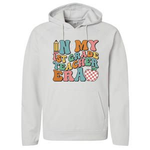 In My First Grade Era Back To School 1st Grade Performance Fleece Hoodie