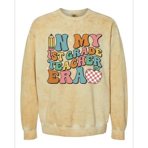 In My First Grade Era Back To School 1st Grade Colorblast Crewneck Sweatshirt