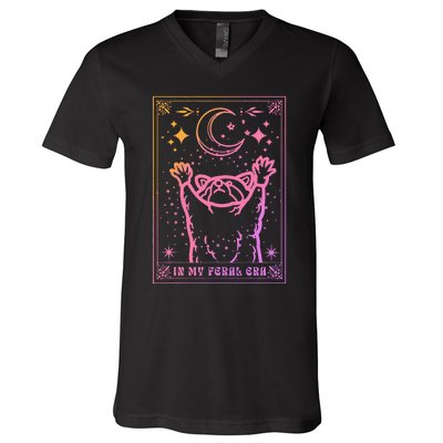 In My Feral Era Lover Raccoon V-Neck T-Shirt