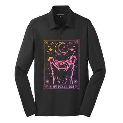 In My Feral Era Lover Raccoon Silk Touch Performance Long Sleeve Polo