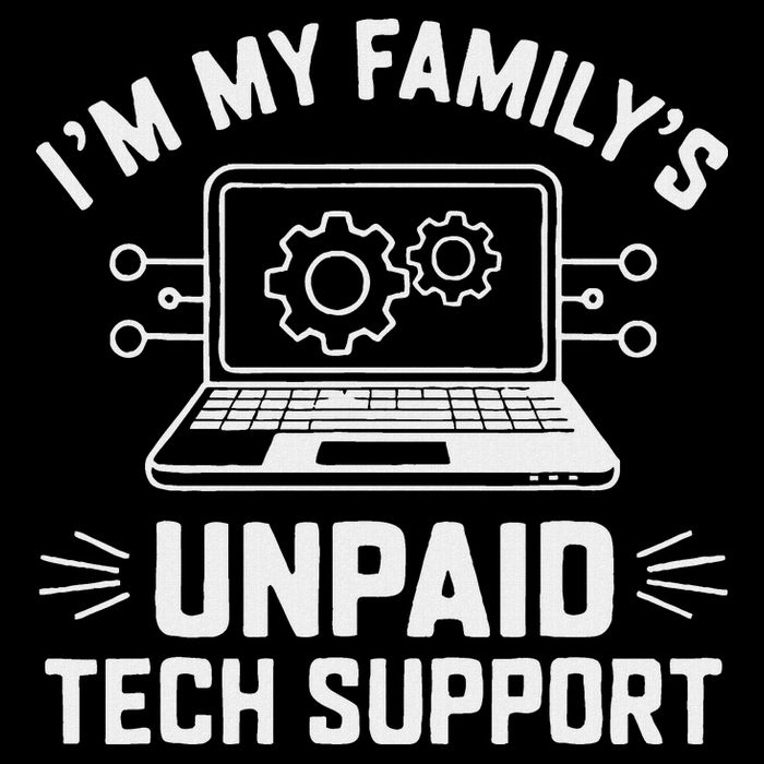 IM My FamilyS Unpaid Tech Support Cooling Performance Crew T-Shirt