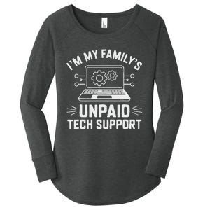 IM My FamilyS Unpaid Tech Support Women's Perfect Tri Tunic Long Sleeve Shirt