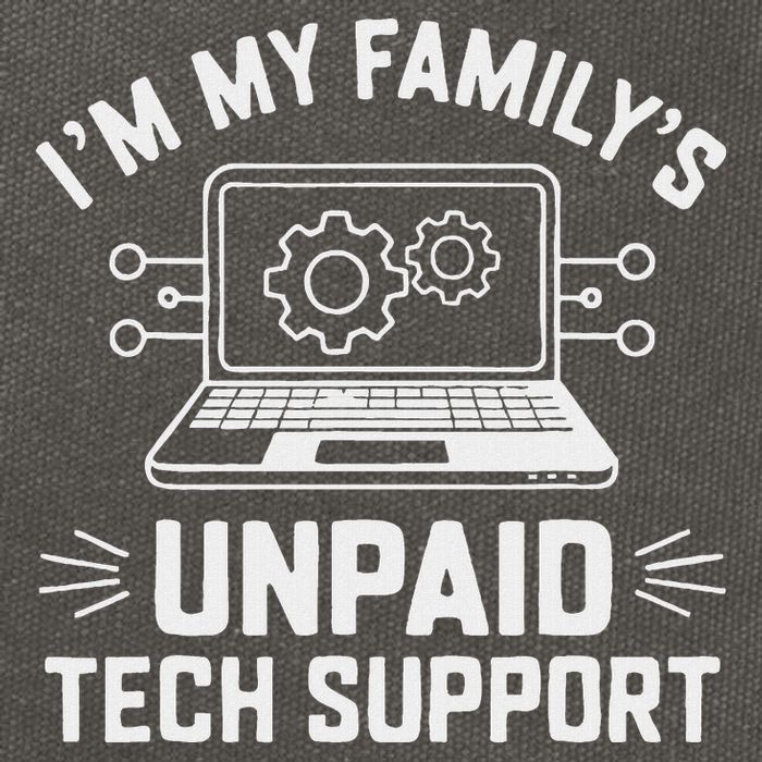 IM My FamilyS Unpaid Tech Support Cotton Canvas Backpack