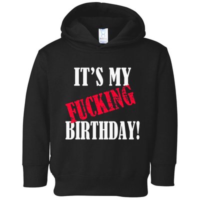 ItS My Fucking Birthday Funny Birthday Party Fuck Bday Toddler Hoodie