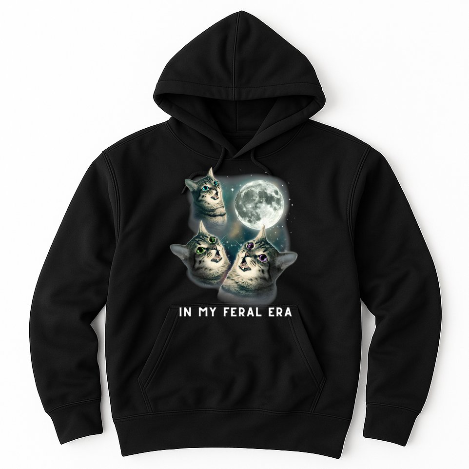 In My Feral Era Cat Hoodie