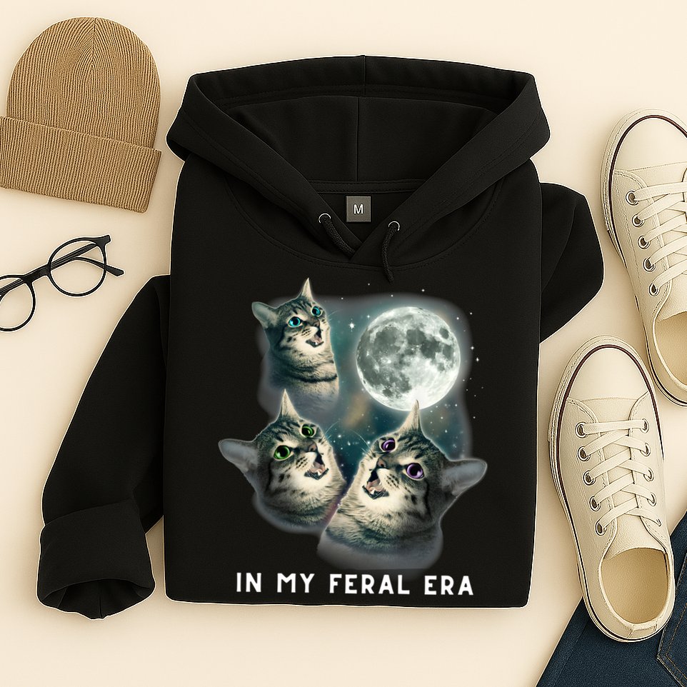 In My Feral Era Cat Hoodie