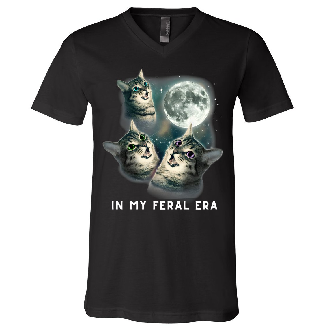 In My Feral Era Cat V-Neck T-Shirt