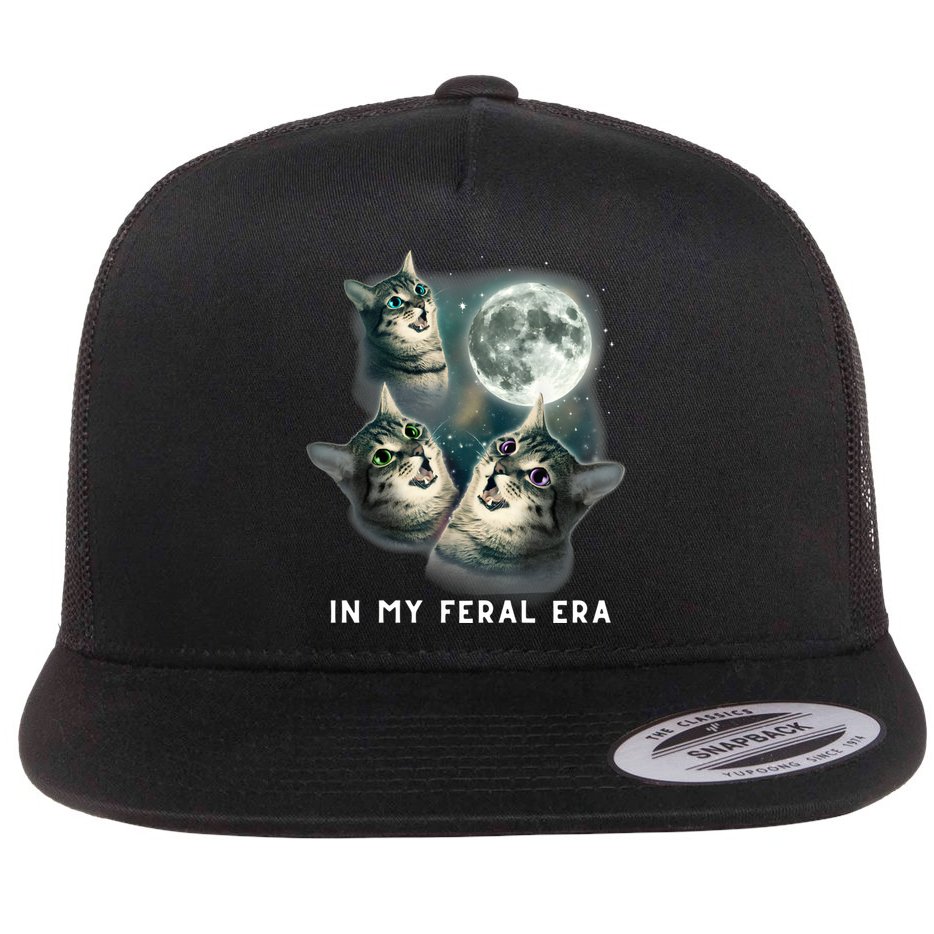 In My Feral Era Cat Flat Bill Trucker Hat