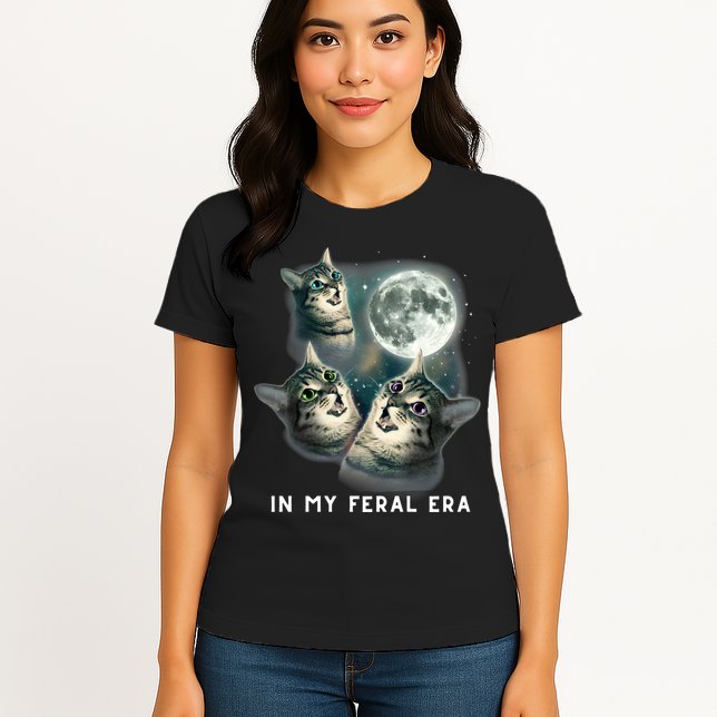 In My Feral Era Cat Womens T-Shirt