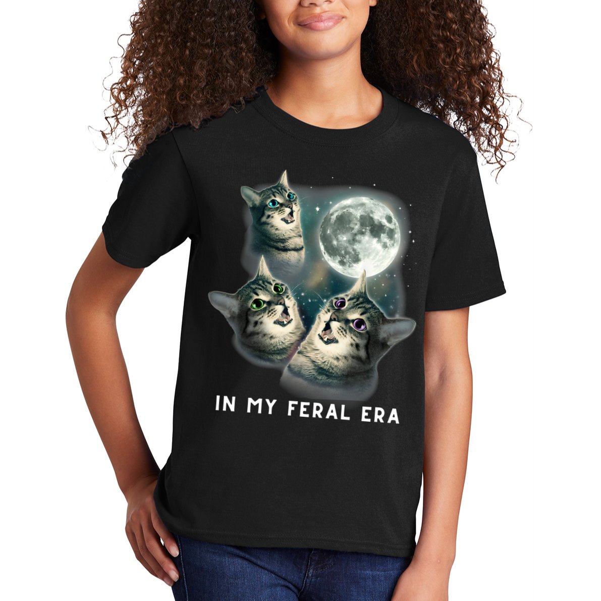 In My Feral Era Cat Kids T-Shirt