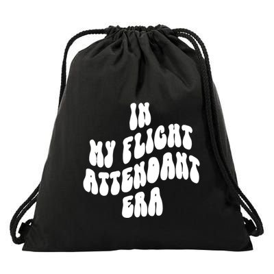 In My Flight Attendant Era Drawstring Bag