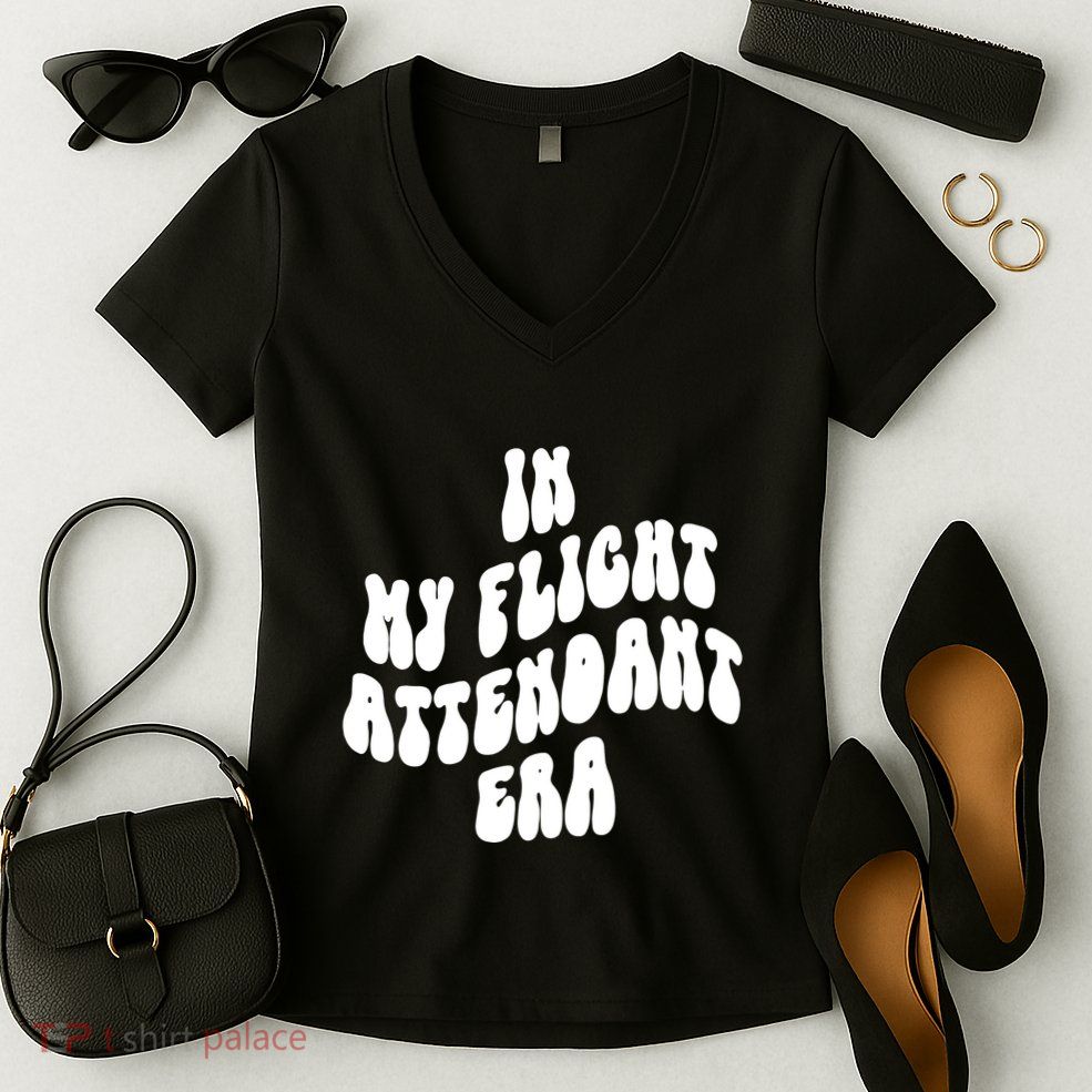 In My Flight Attendant Era Women's V-Neck T-Shirt