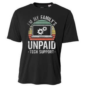 IM My FamilyS Unpaid Tech Support Funny Computer Engineer Cooling Performance Crew T-Shirt