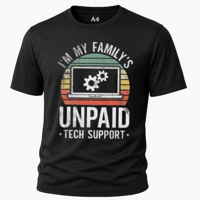 IM My FamilyS Unpaid Tech Support Funny Computer Engineer Cooling Performance Crew T-Shirt