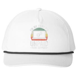 IM My FamilyS Unpaid Tech Support Funny Computer Engineer Snapback Five-Panel Rope Hat