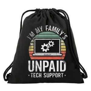 IM My FamilyS Unpaid Tech Support Funny Computer Engineer Drawstring Bag