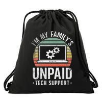 IM My FamilyS Unpaid Tech Support Funny Computer Engineer Drawstring Bag