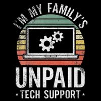 IM My FamilyS Unpaid Tech Support Funny Computer Engineer Drawstring Bag